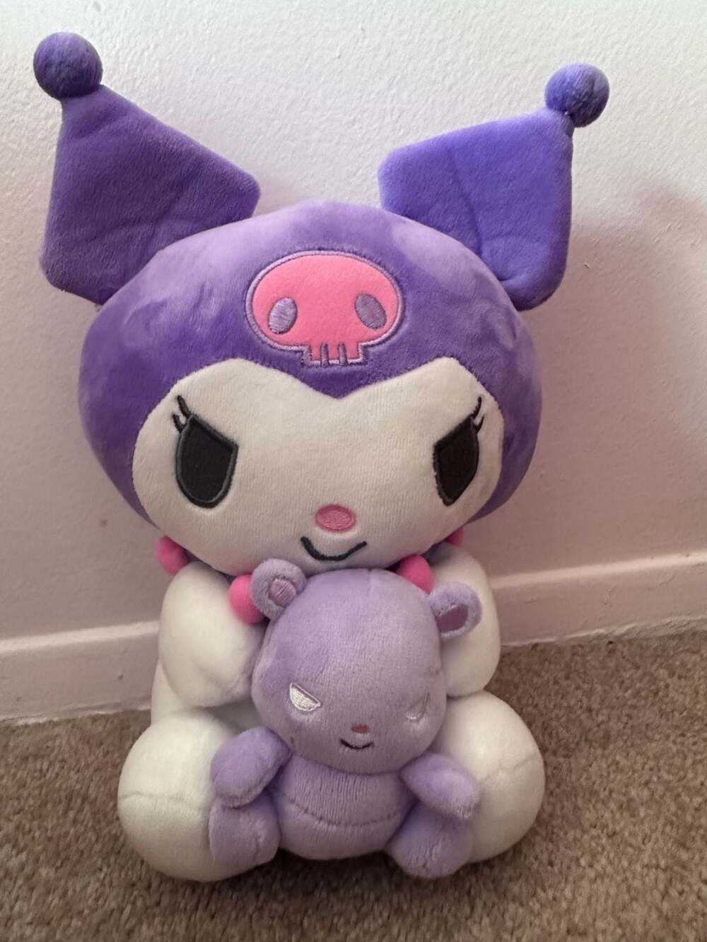 Sanrio Kuromi Holding Purple Tapir Plush Toy